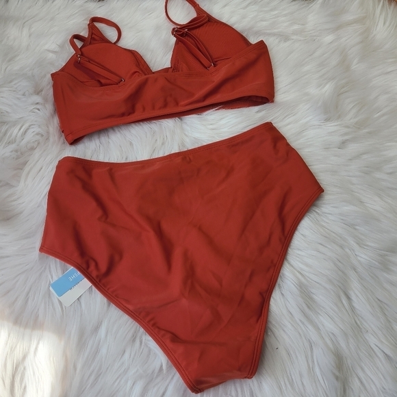 Marsala Twist High Waisted Bikini Sz L - Picture 10 of 16